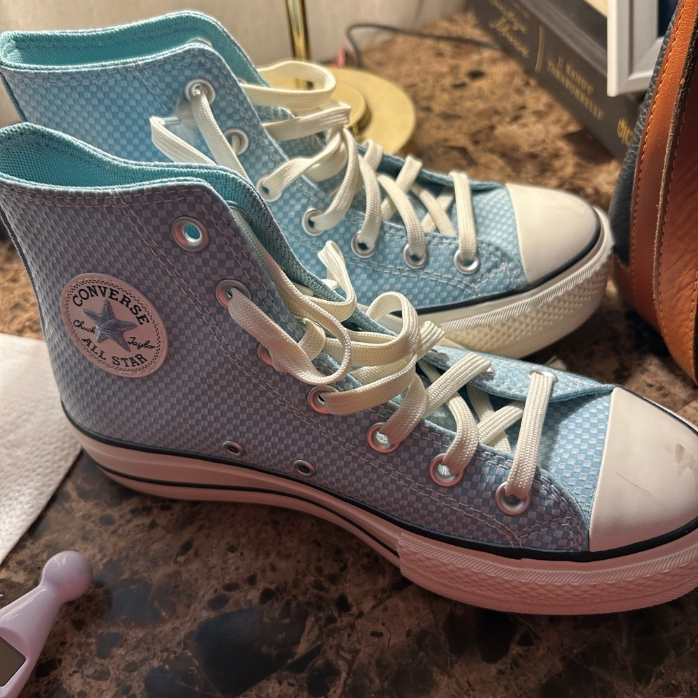 Converse Light Blue High-Top Sneakers